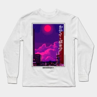 Synthwave Neon Nights - Japanese Streetwear Long Sleeve T-Shirt